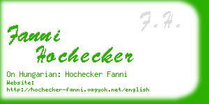 fanni hochecker business card